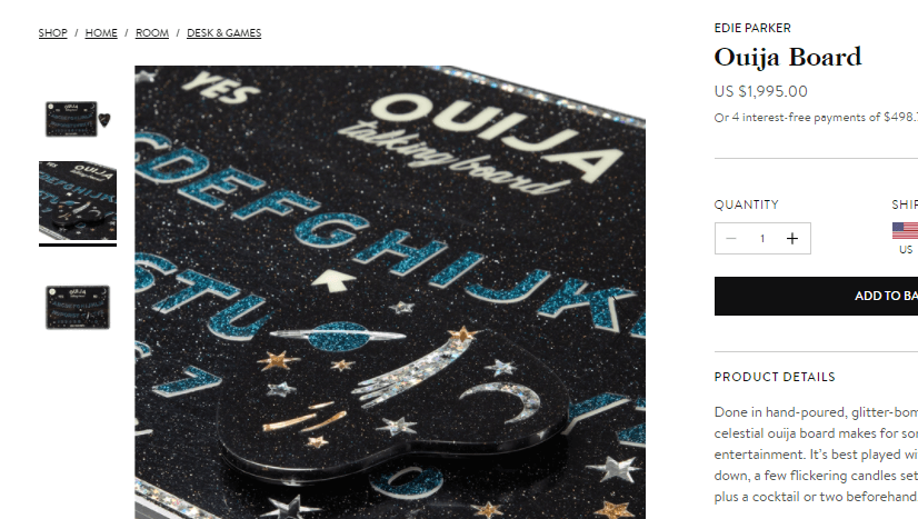 ¡Gwyneth Paltrow vende una Ouija en más de mil dólares! 