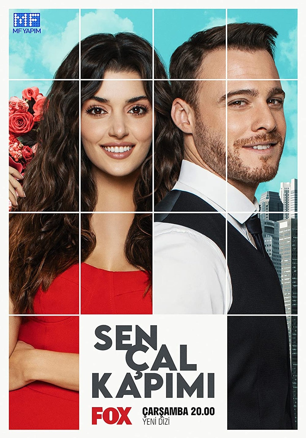Póster promocional oficial de novelas turcas protagonizadas por Kerem Bürsin