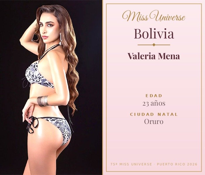 Miss Universe Bolivia 2026 — Valeria Mena