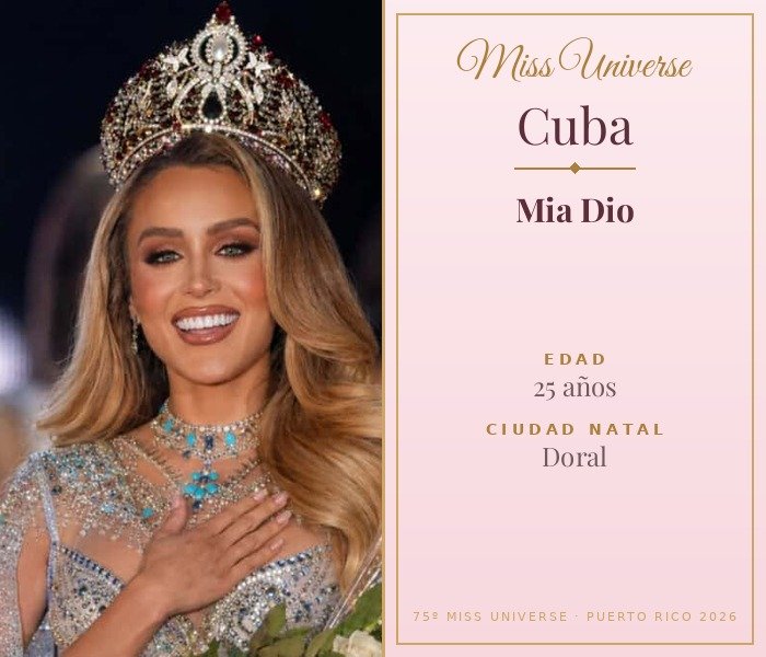 Miss Universe Cuba 2026 — Mia Dio