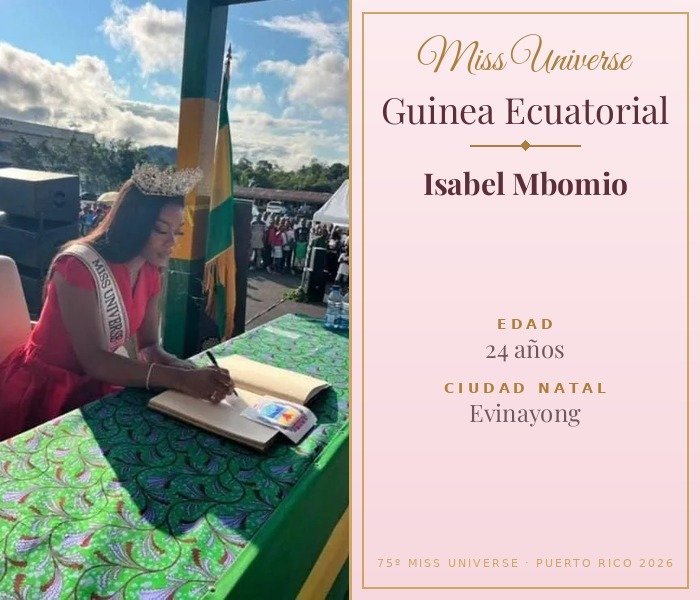 Miss Universe Guinea Ecuatorial 2026 — Isabel Mbomio