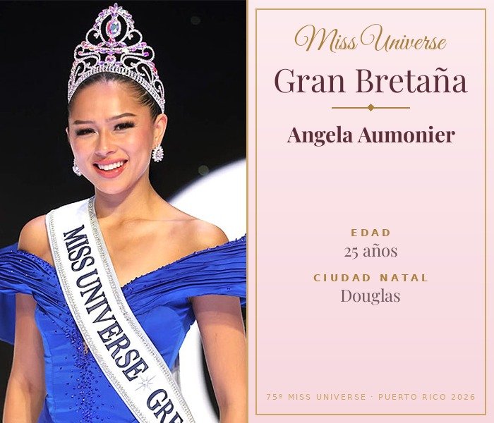 Miss Universe Gran Bretaña 2026 — Angela Aumonier