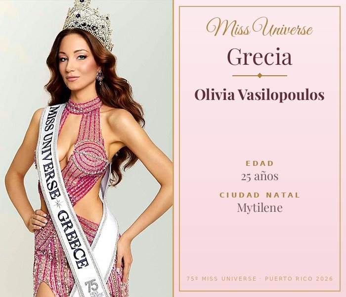 Miss Universe Grecia 2026 — Olivia Vasilopoulos