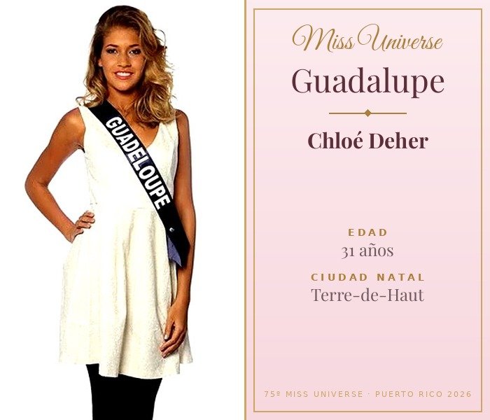 Miss Universe Guadalupe 2026 — Chloé Deher