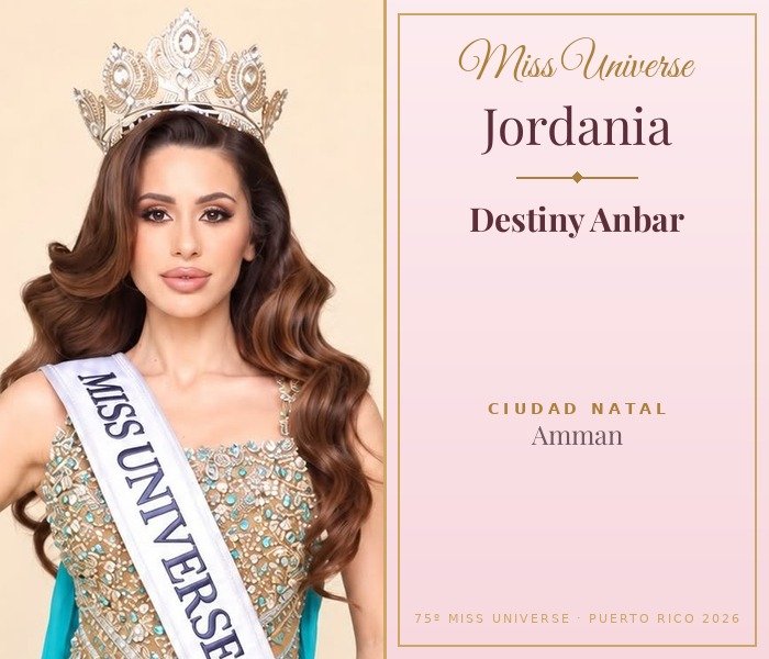 Miss Universe Jordania 2026 — Destiny Anbar