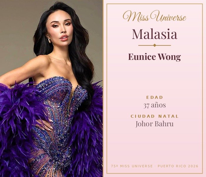 Miss Universe Malasia 2026 — Eunice Wong