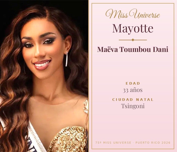 Miss Universe Mayotte 2026 — Maëva Toumbou Dani
