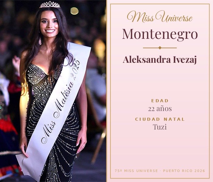 Miss Universe Montenegro 2026 — Aleksandra Ivezaj