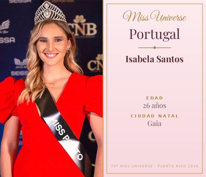 Miss Universe Portugal 2026 — Isabela Santos