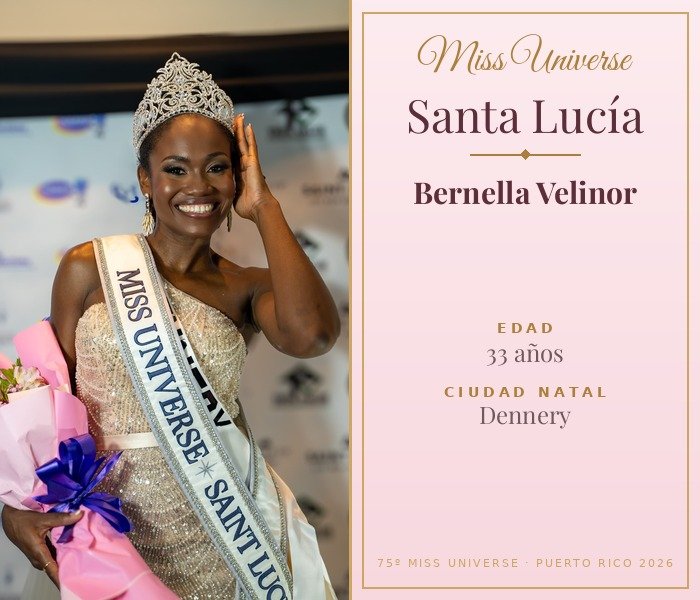 Miss Universe Santa Lucía 2026 — Bernella Velinor