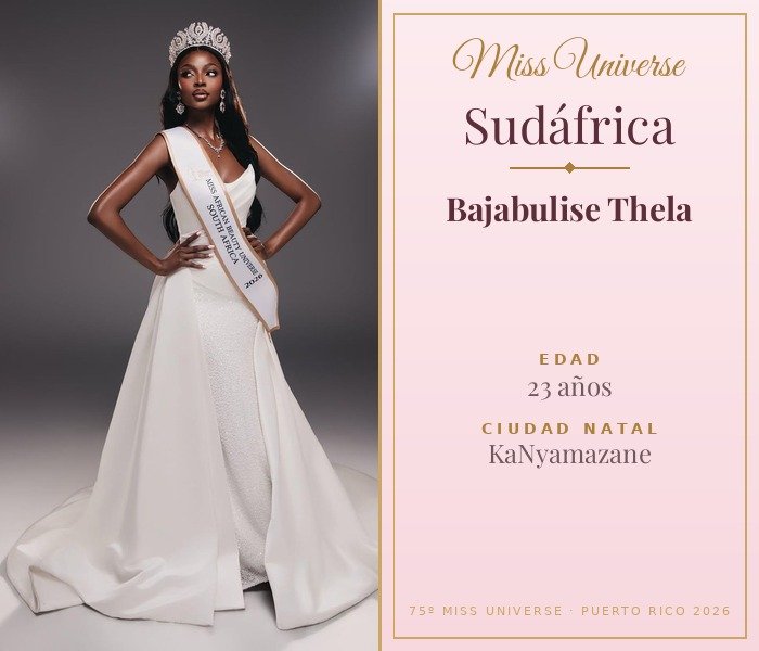 Miss Universe Sudáfrica 2026 — Bajabulise Thela