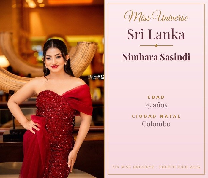 Miss Universe Sri Lanka 2026 — Nimhara Sasindi