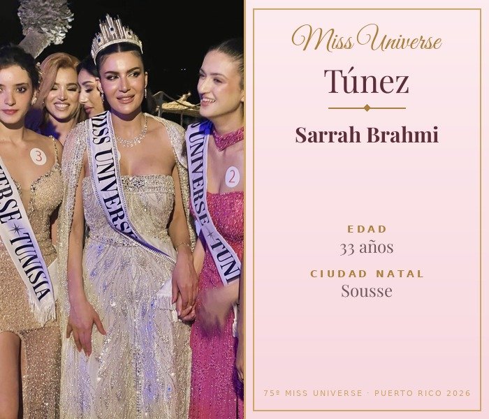 Miss Universe Túnez 2026 — Sarrah Brahmi